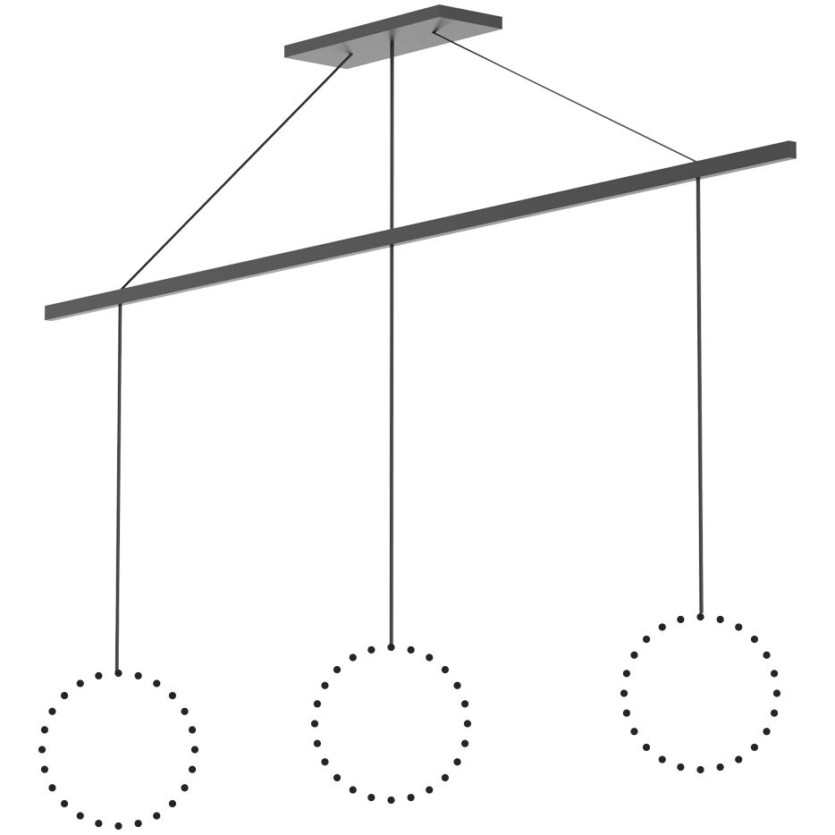 Marquee LED 0.63 inch Black Linear Pendant Canopy System Ceiling Light